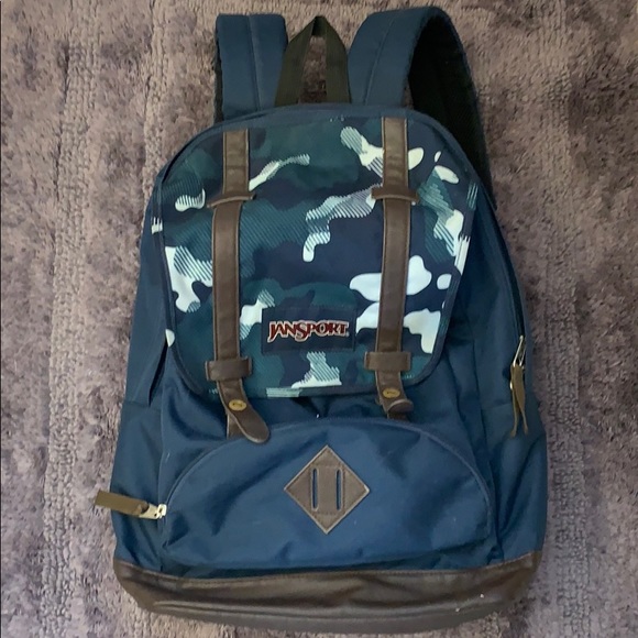 Jansport Handbags - Navy Camo Jansport Backpack